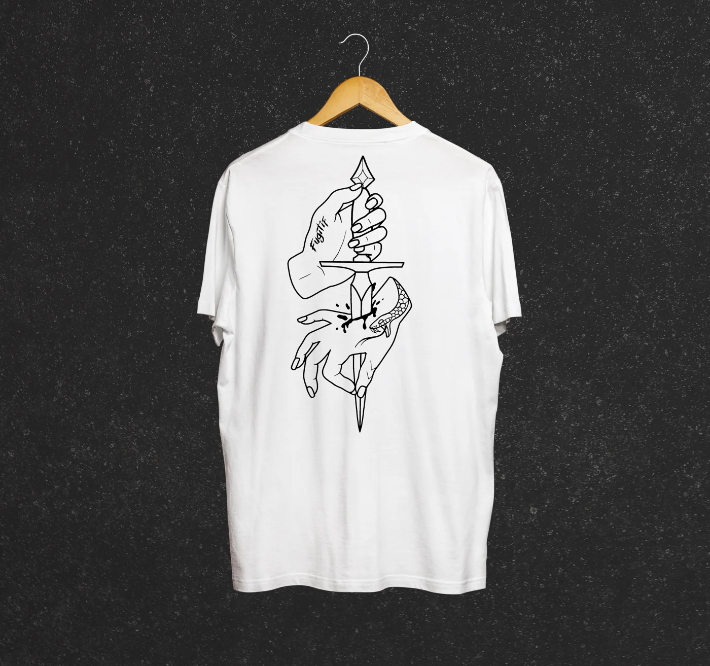 Tee-shirt Dague — Blanc — Dos
