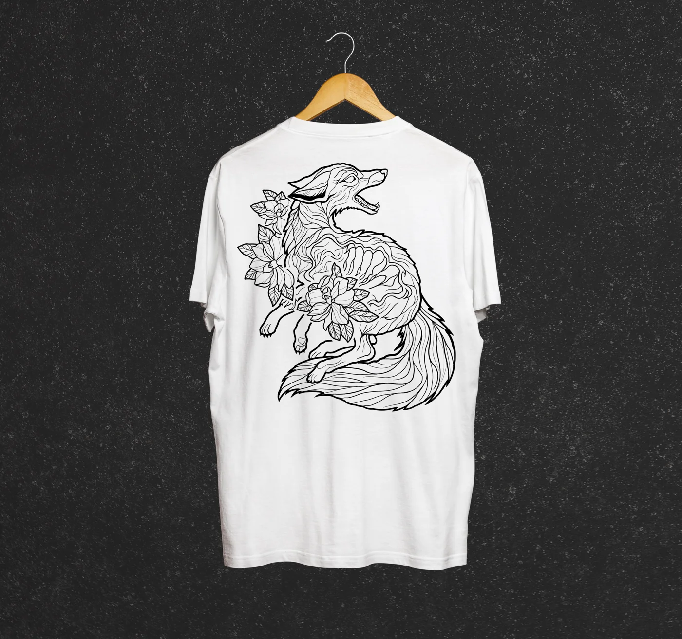 Tee-shirt Renard — Blanc — Dos