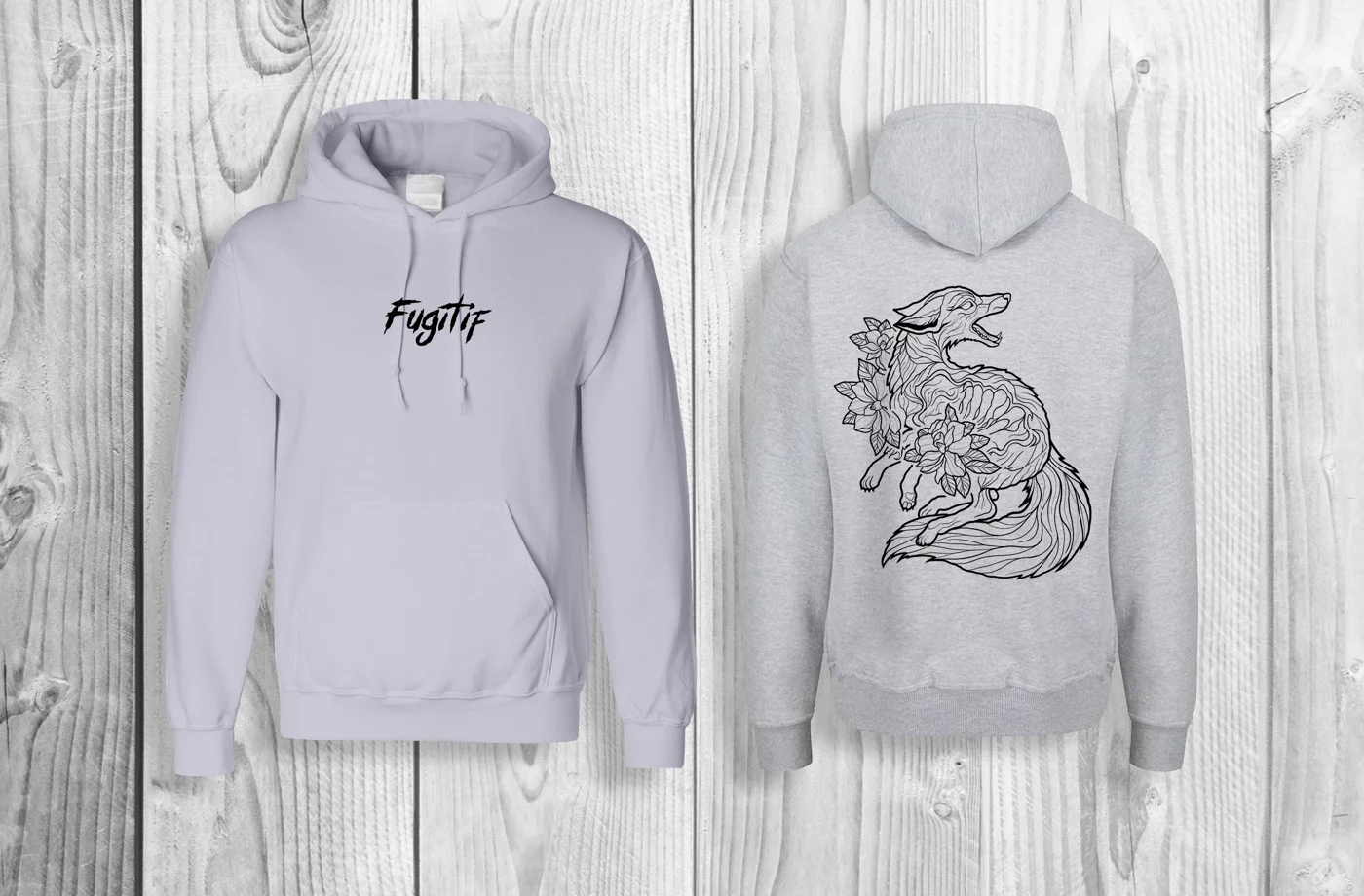 Pull Renard — Clair — Face et dos